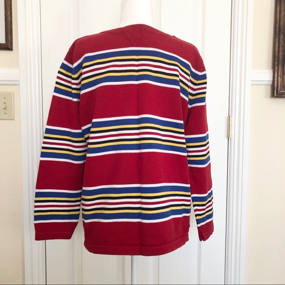 NWOT Lauren Ralph Lauren Red Striped Sweater - Picture 6 of 6